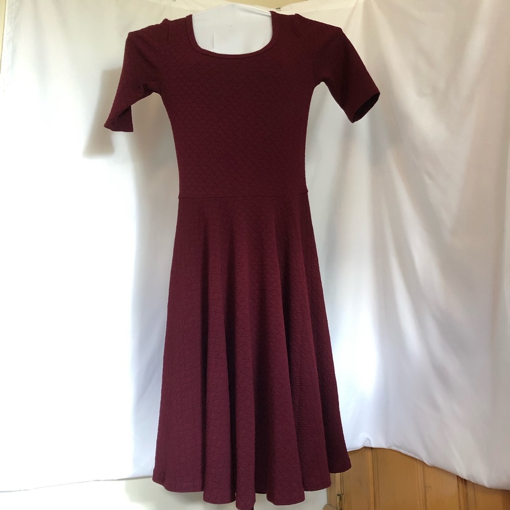 NWOT Burgundy LuLaRoe Nicole Dress